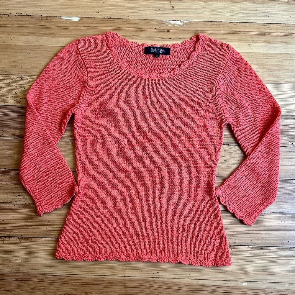 Peck & Peck collection knit sweater. Size S.